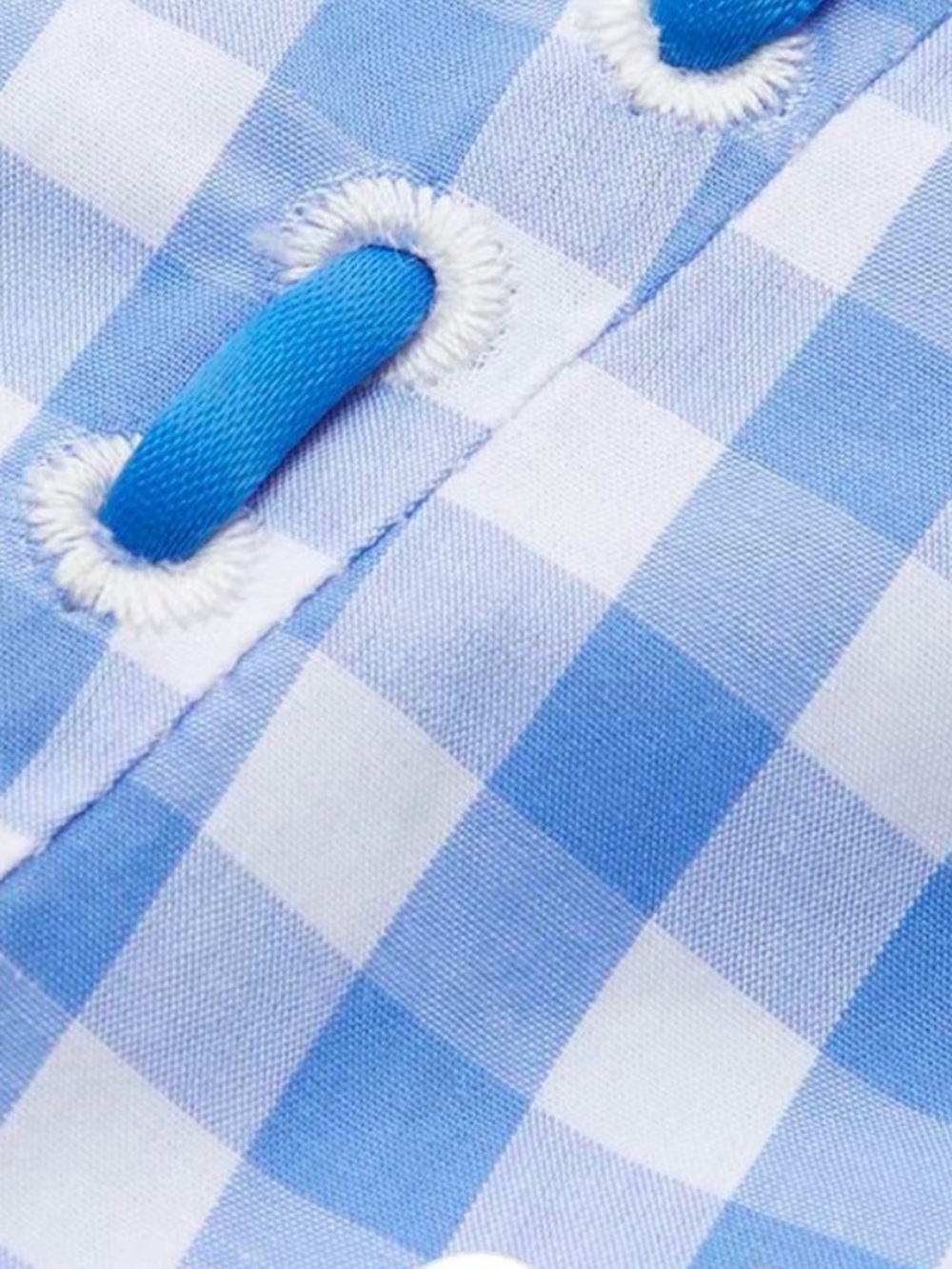 Commense Blue Gingham Midi Dress with Square Neck & Wide Straps - Picture 5 of 13